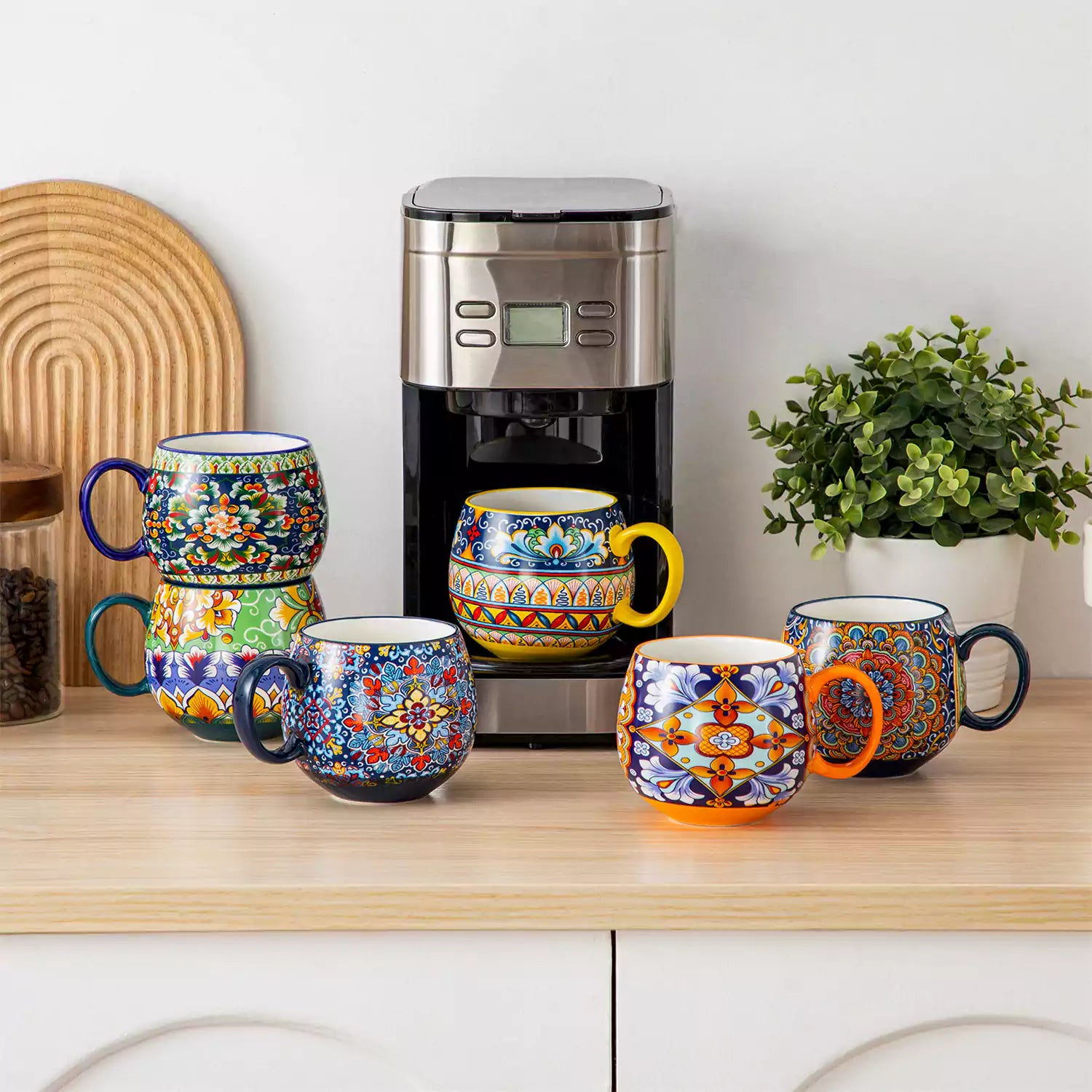 Simi Deep Round Mugs Set of 6