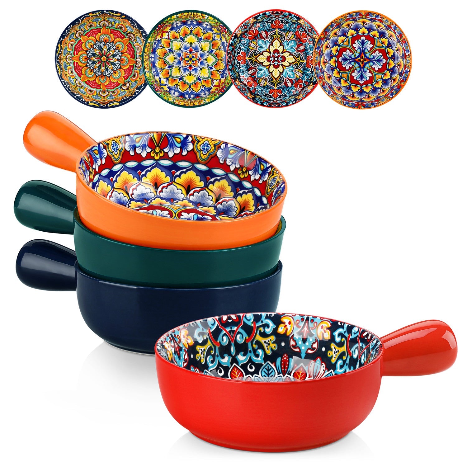 Simi Soup Bowls with Handles Set of 4