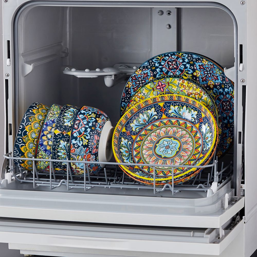 Simi 24 Piece Dinnerware Set with Double-Sided Bowls