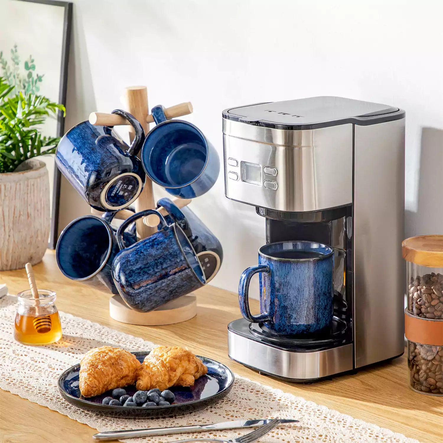 Starry Gentlely Curved Mugs Set of 6