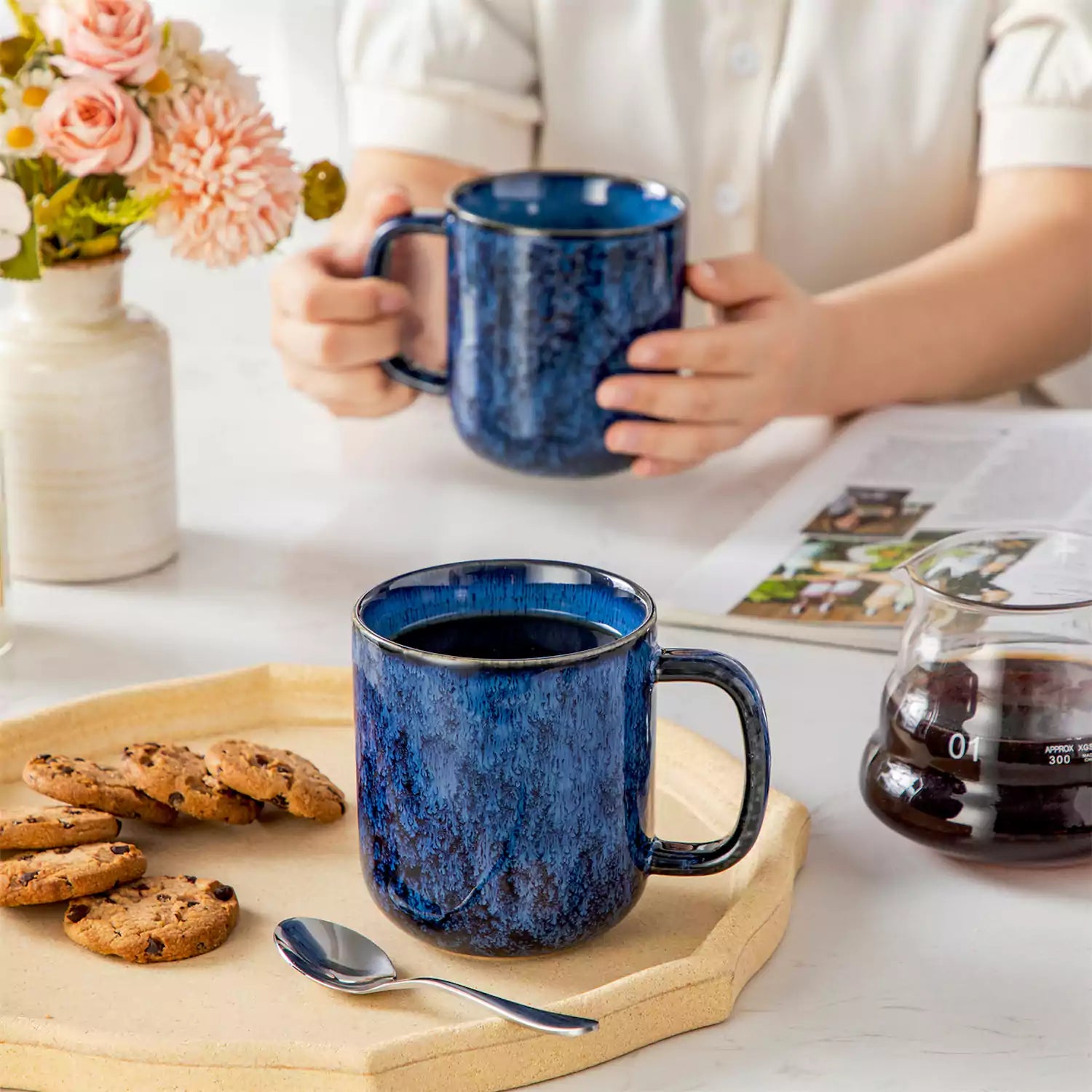 Starry Gentlely Curved Mugs Set of 6