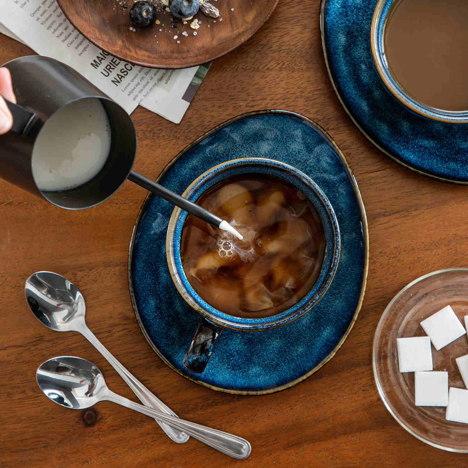 Starry Cups and Saucers Set of 4