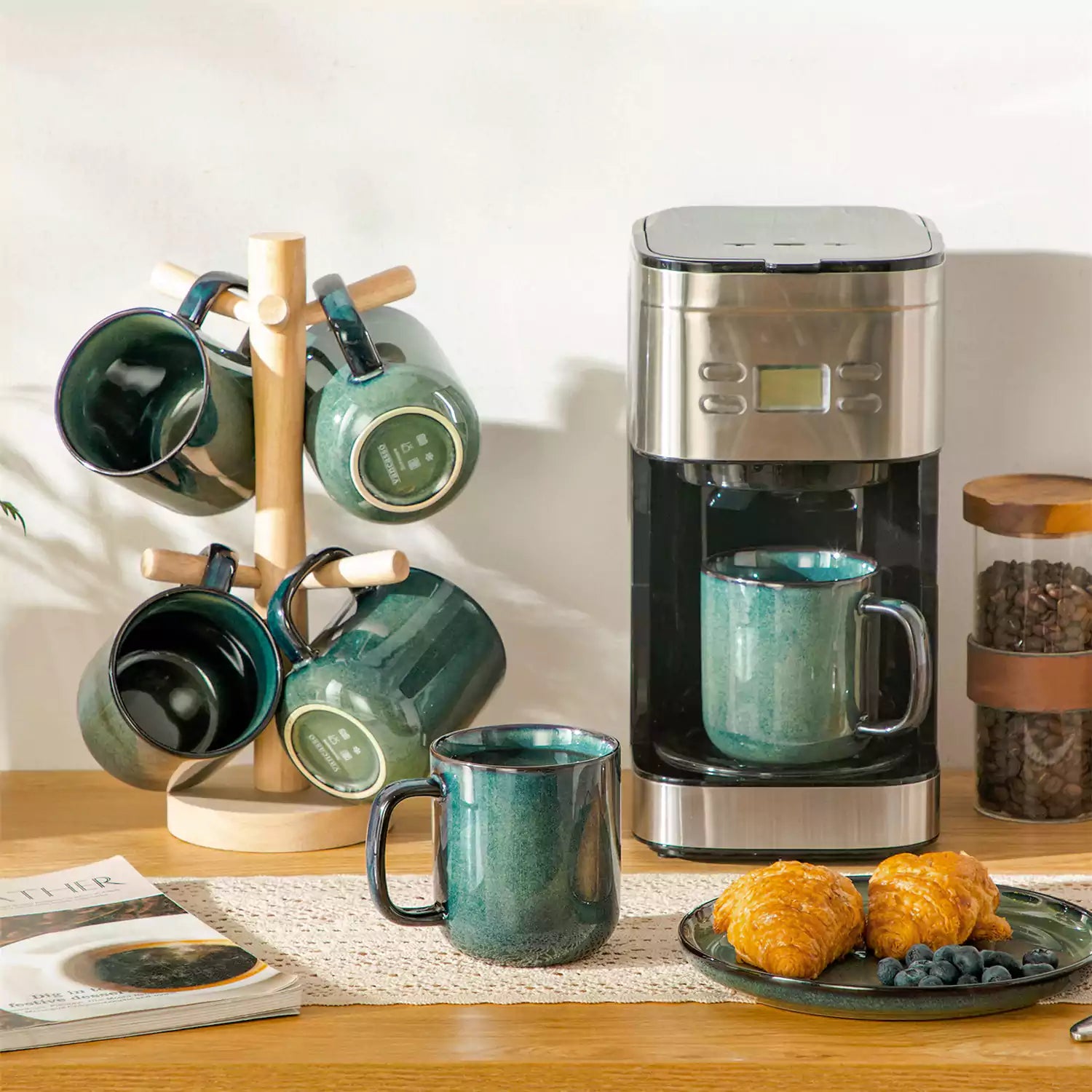 Starry Gentlely Curved Mugs Set of 6