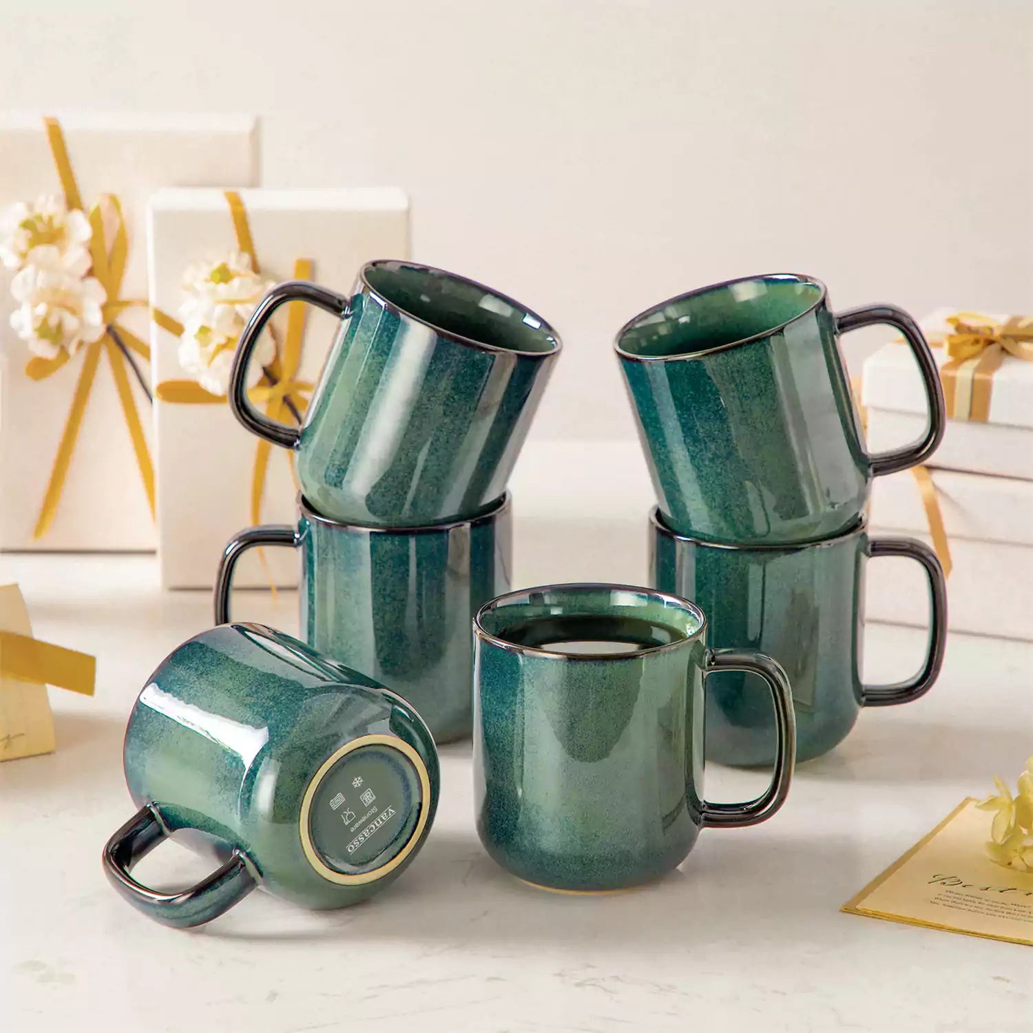 Starry Gentlely Curved Mugs Set of 6