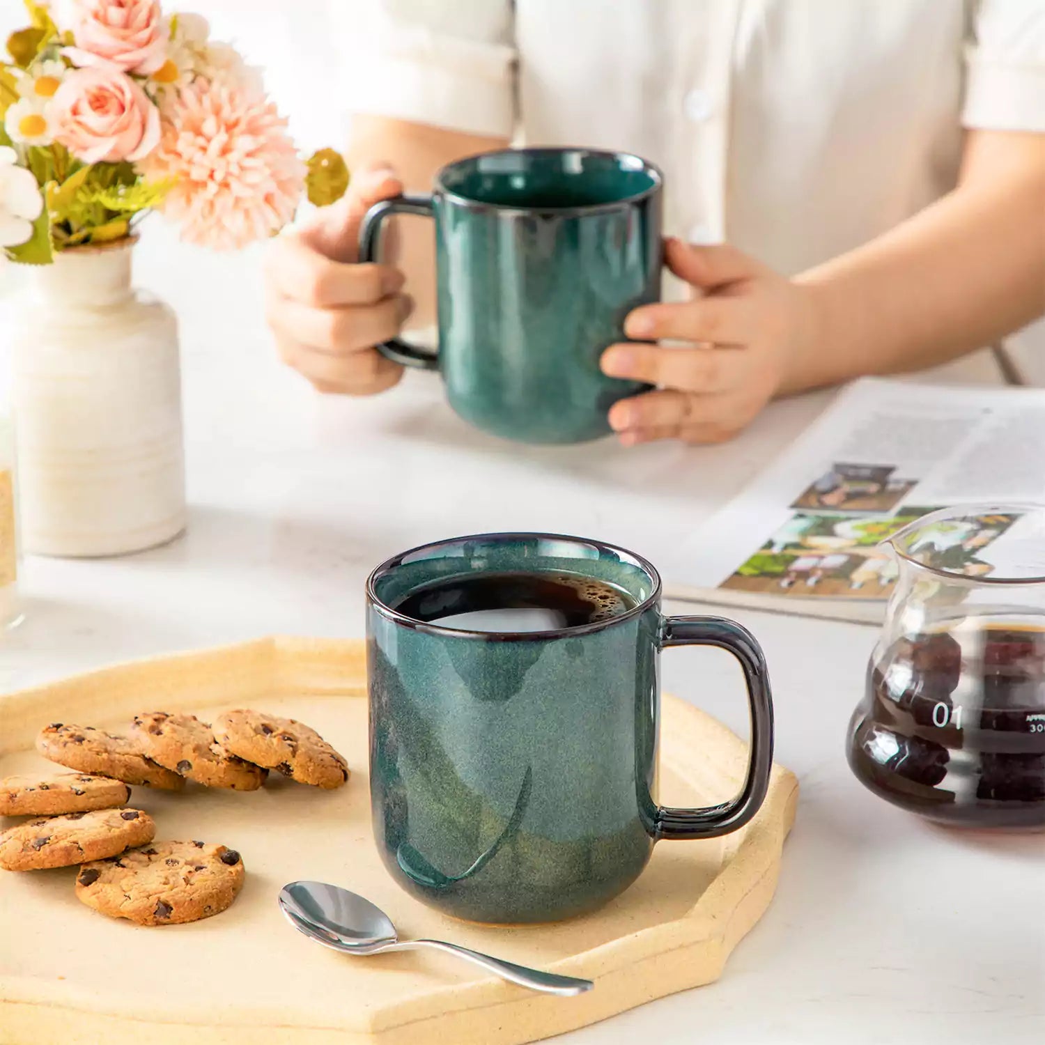 Starry Gentlely Curved Mugs Set of 6