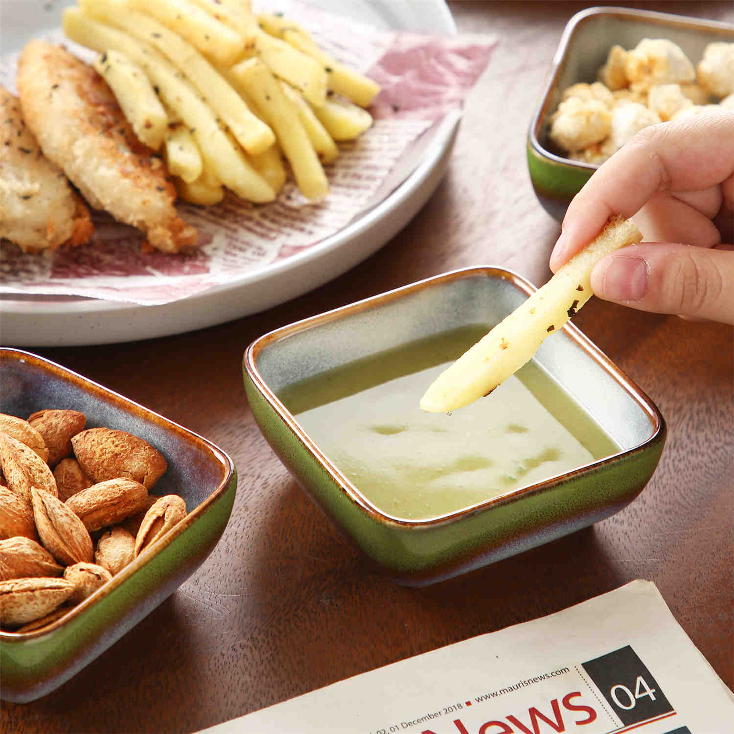 Stern Square Dipping Bowls Set of 4