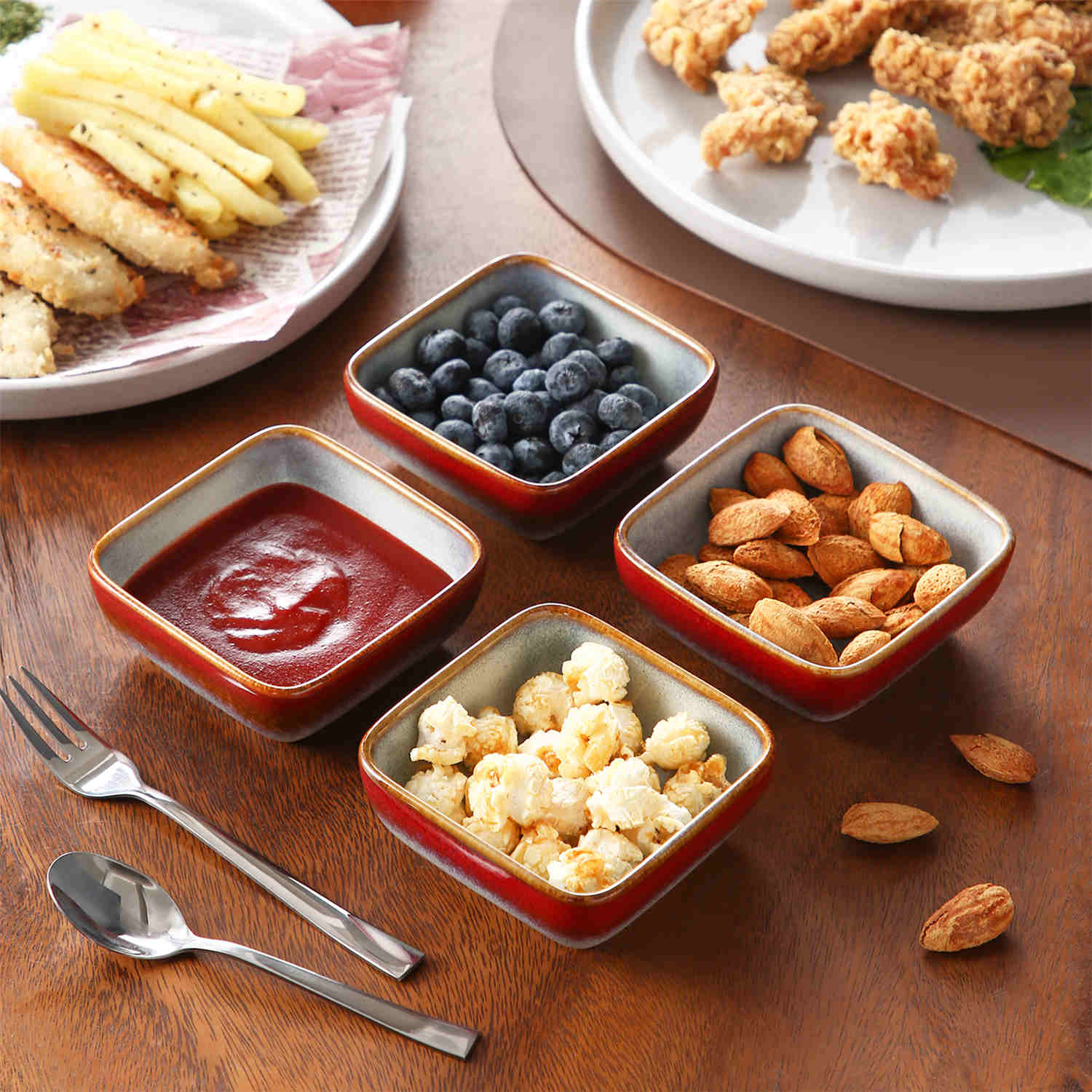 Stern Square Dipping Bowls Set of 4