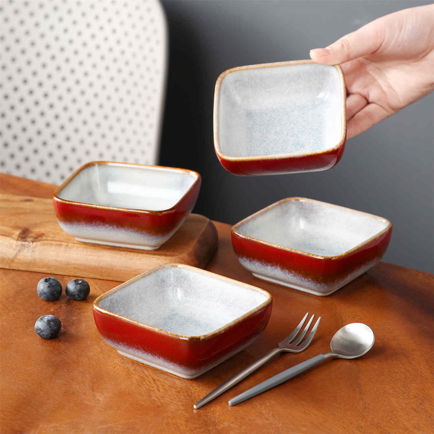 Stern Square Dipping Bowls Set of 4