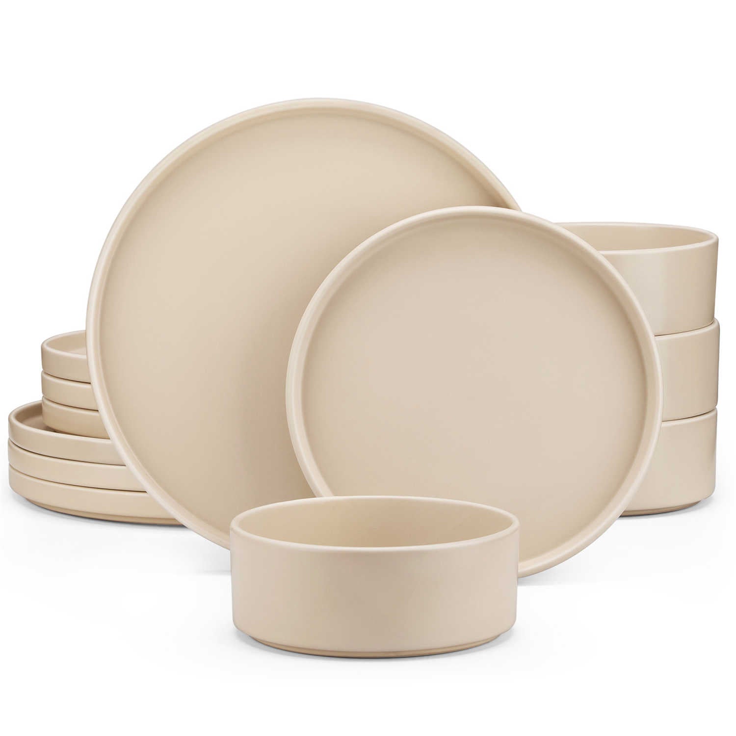 Venus 12 Piece Semi-Matte Dinnerware Set