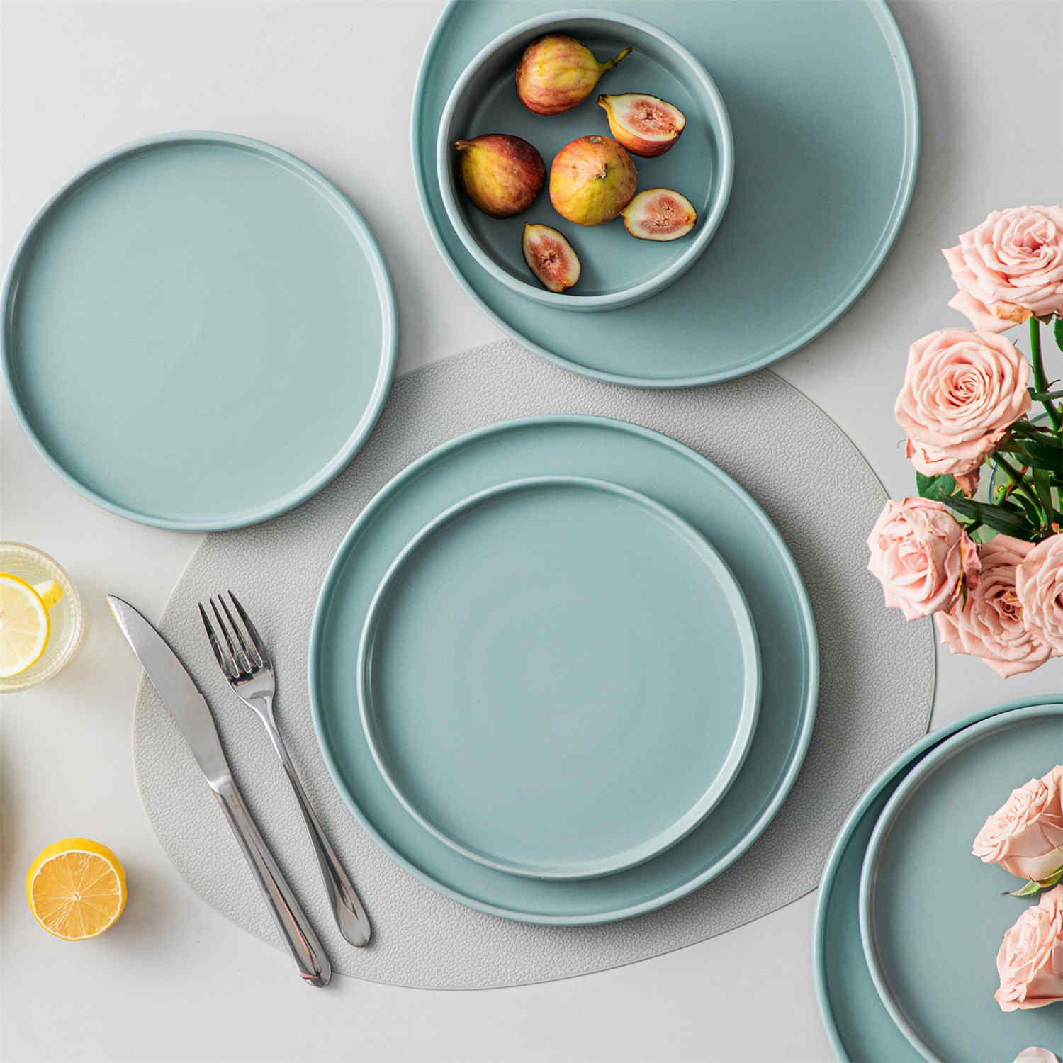 Venus 12 Piece Semi-Matte Dinnerware Set