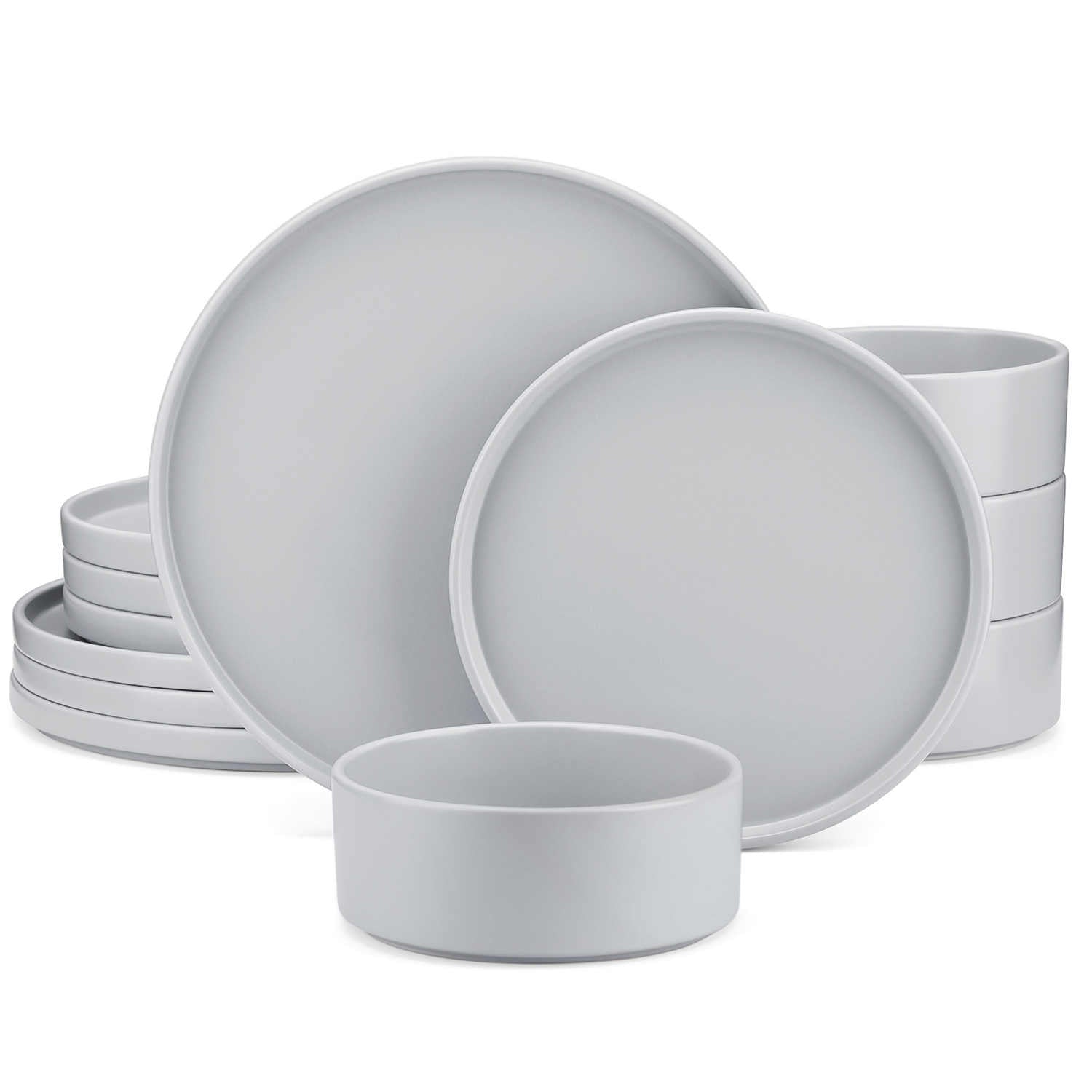 Venus 12 Piece Semi-Matte Dinnerware Set