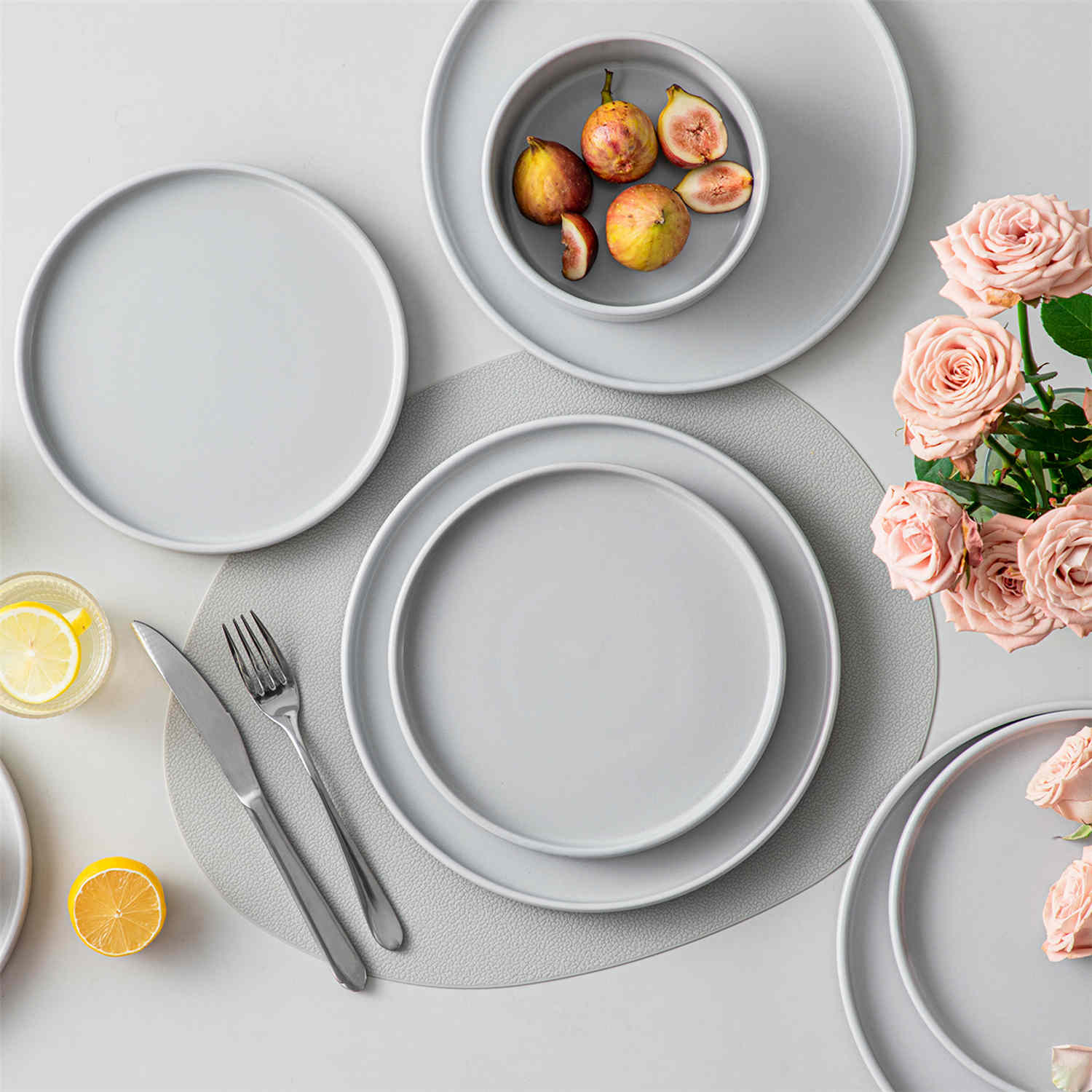 Venus 12 Piece Semi-Matte Dinnerware Set