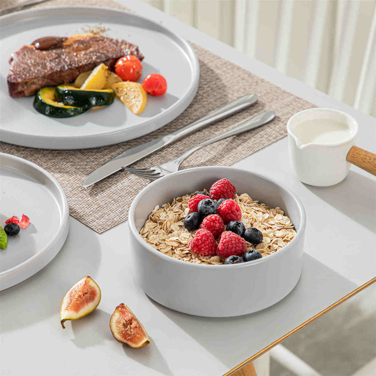 Venus 12 Piece Semi-Matte Dinnerware Set