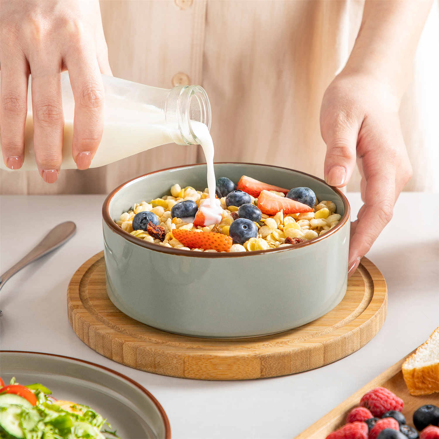 Venus 12 Piece Semi-Matte Dinnerware Set