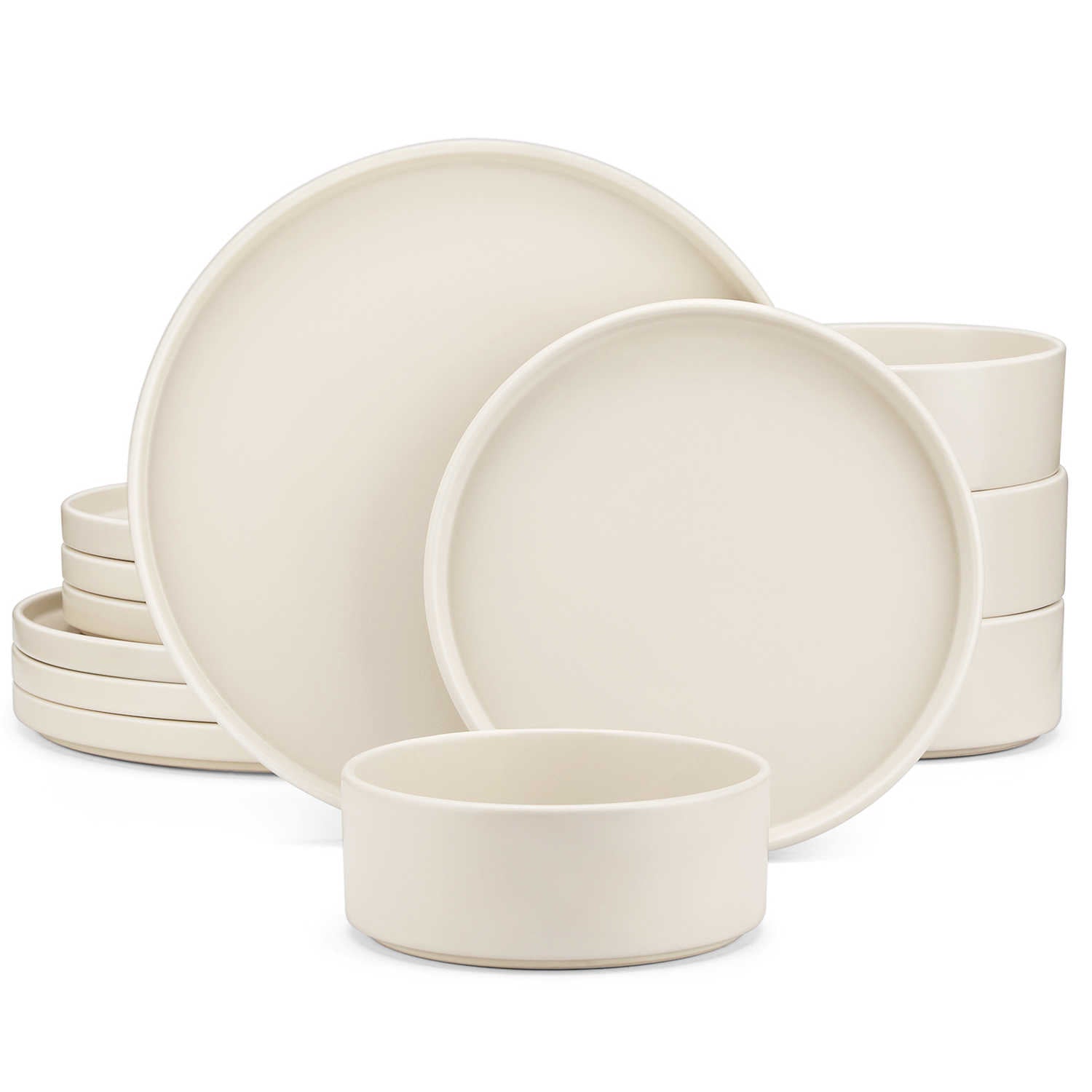 Venus 12 Piece Semi-Matte Dinnerware Set