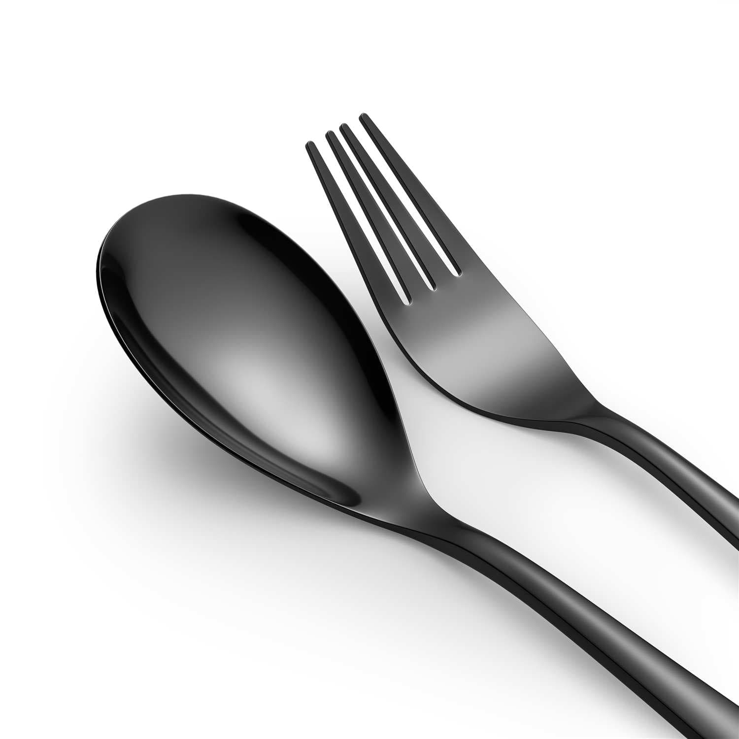 30 Piece Flatware Set Squared Tip Service for 6