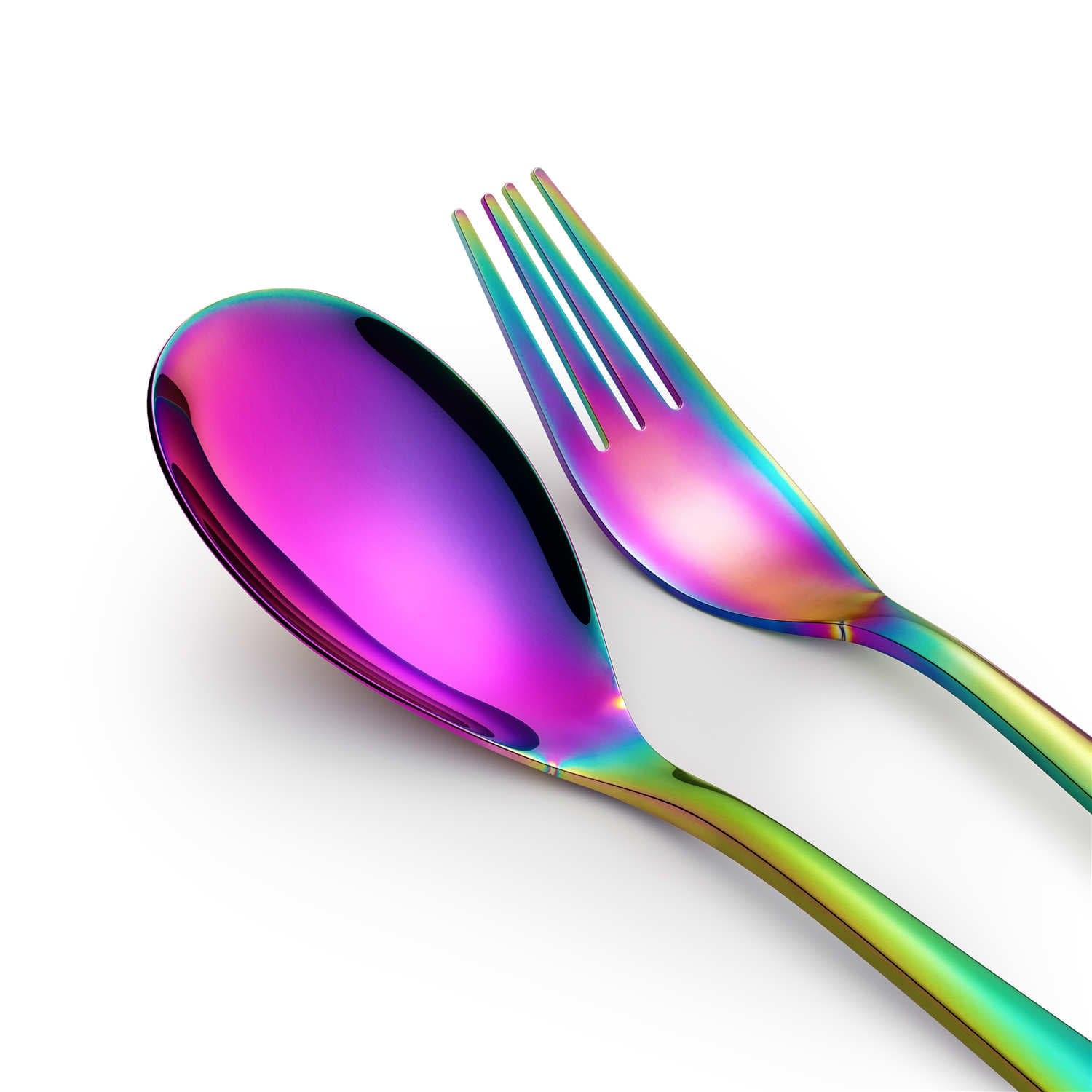 30 Piece Flatware Set Squared Tip Service for 6