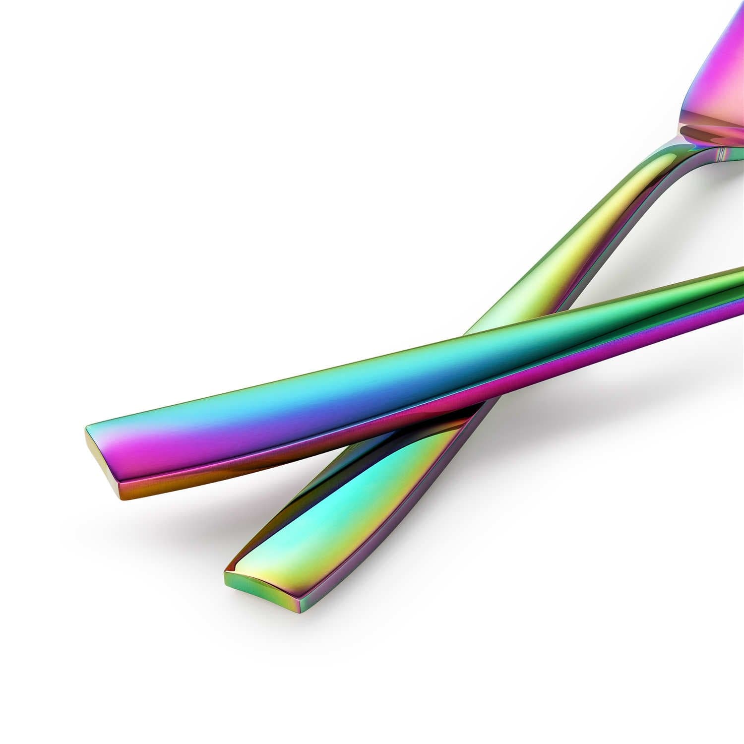 30 Piece Flatware Set Squared Tip Service for 6