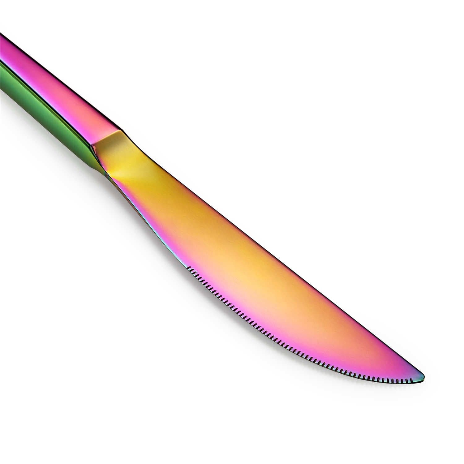 30 Piece Flatware Set Squared Tip Service for 6