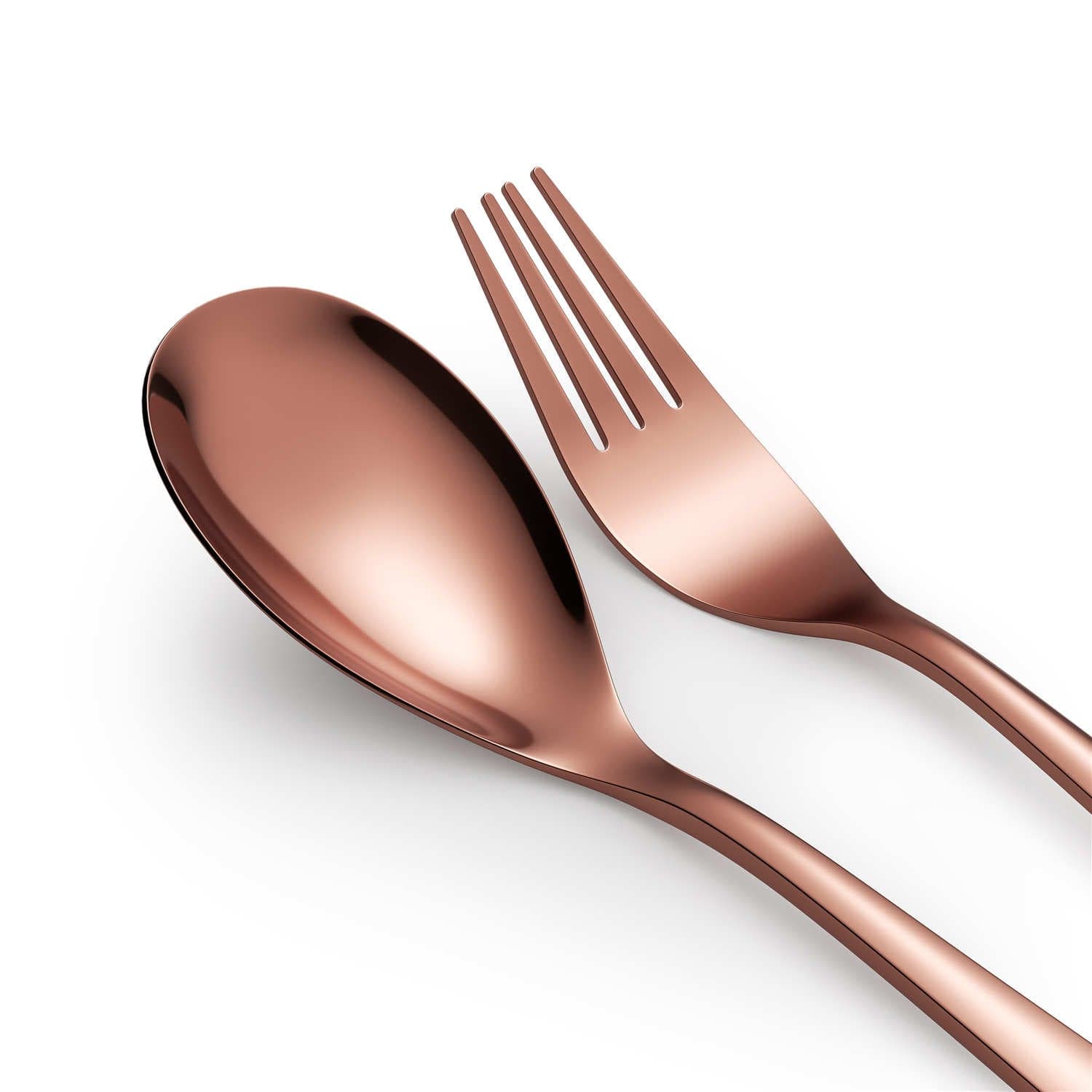 30 Piece Flatware Set Squared Tip Service for 6