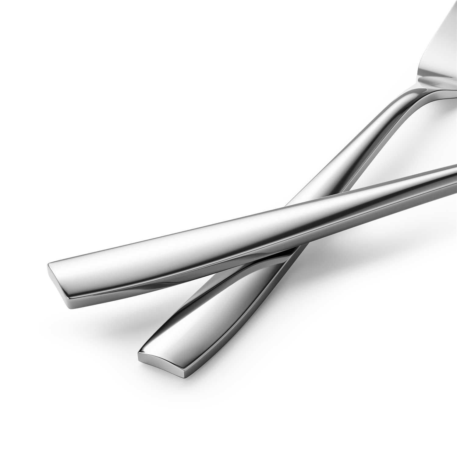 24 Piece Flatware Set Squared Tip Service for 6