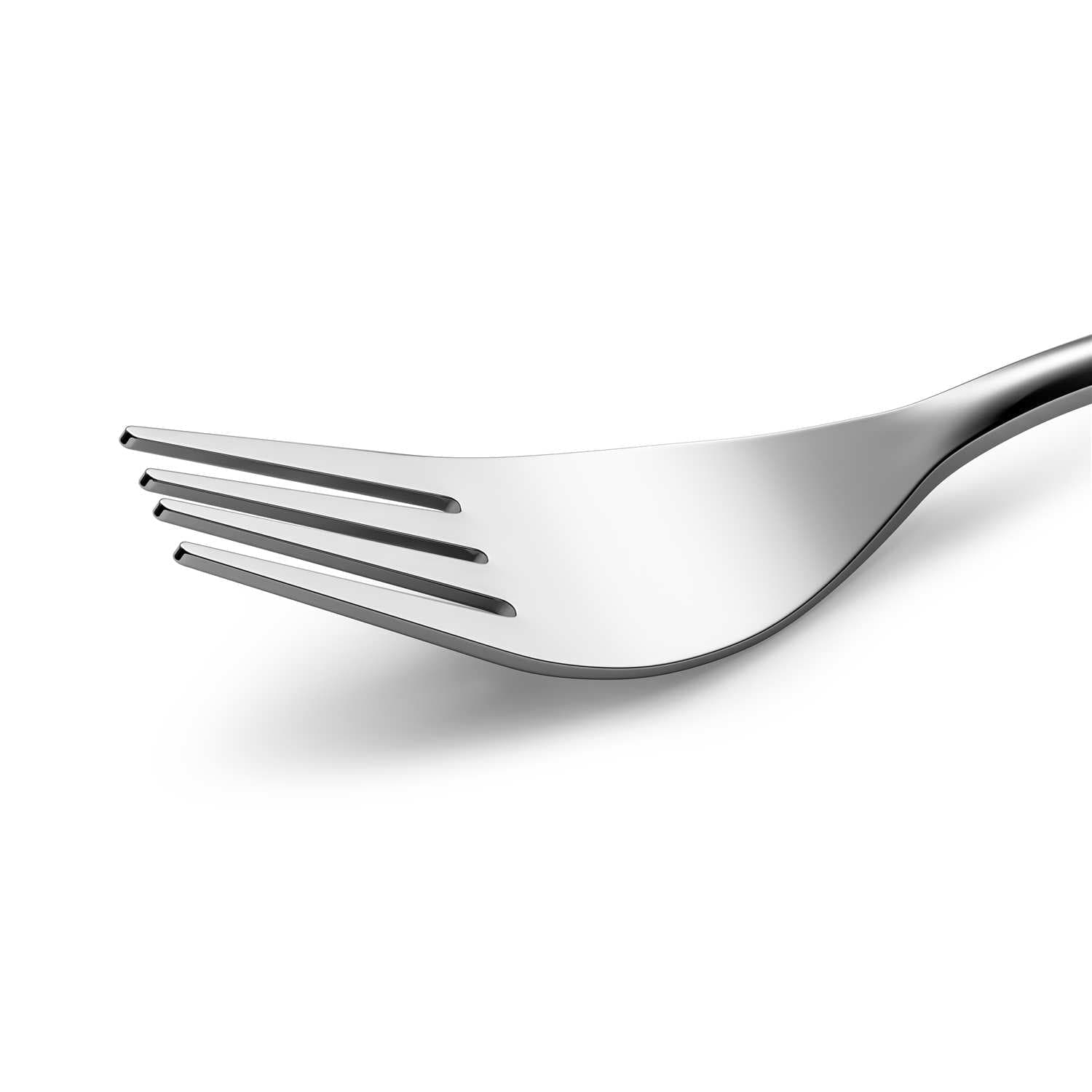 24 Piece Flatware Set Squared Tip Service for 6