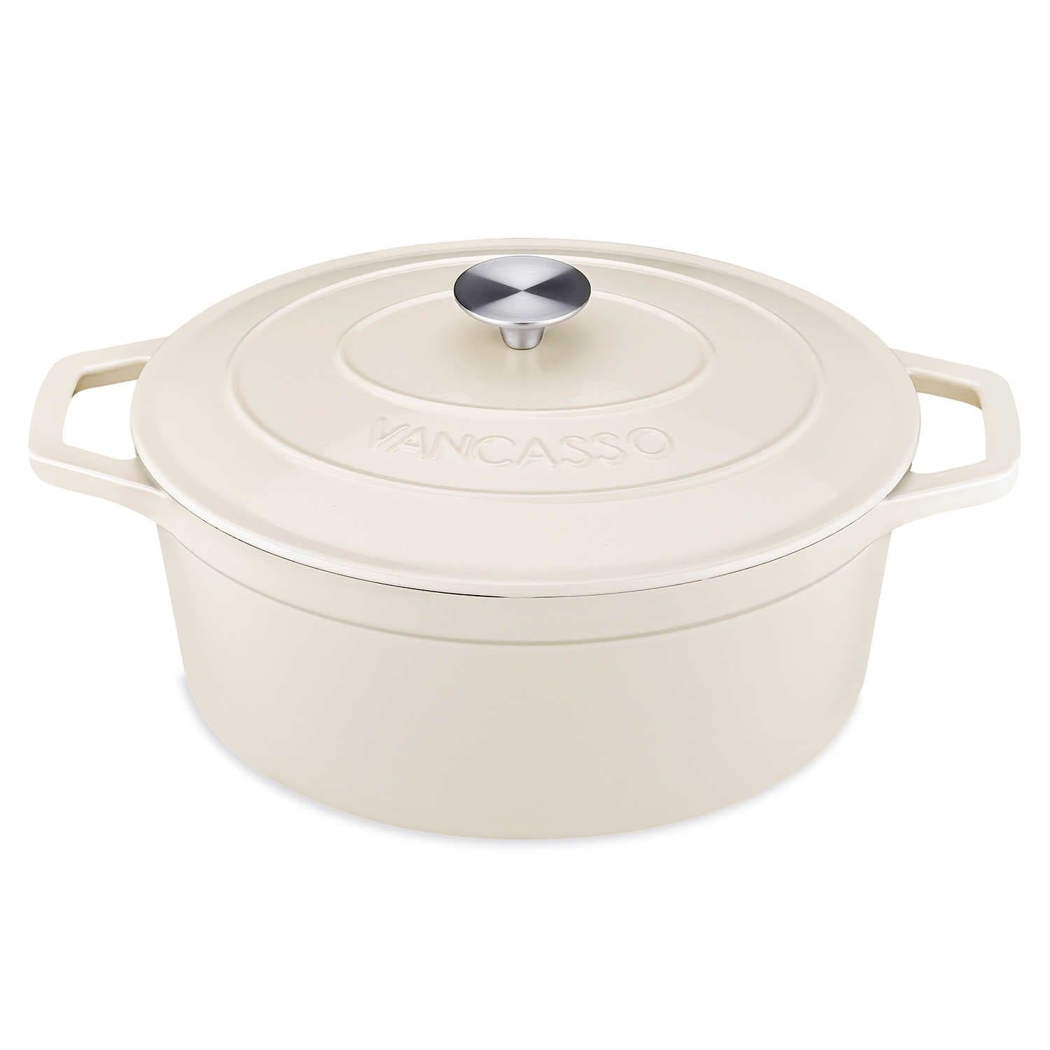 6.3QT Enameled Cast Iron Oval Dutch Oven