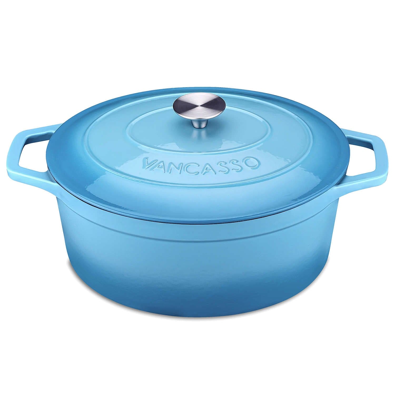 6.3QT Enameled Cast Iron Oval Dutch Oven