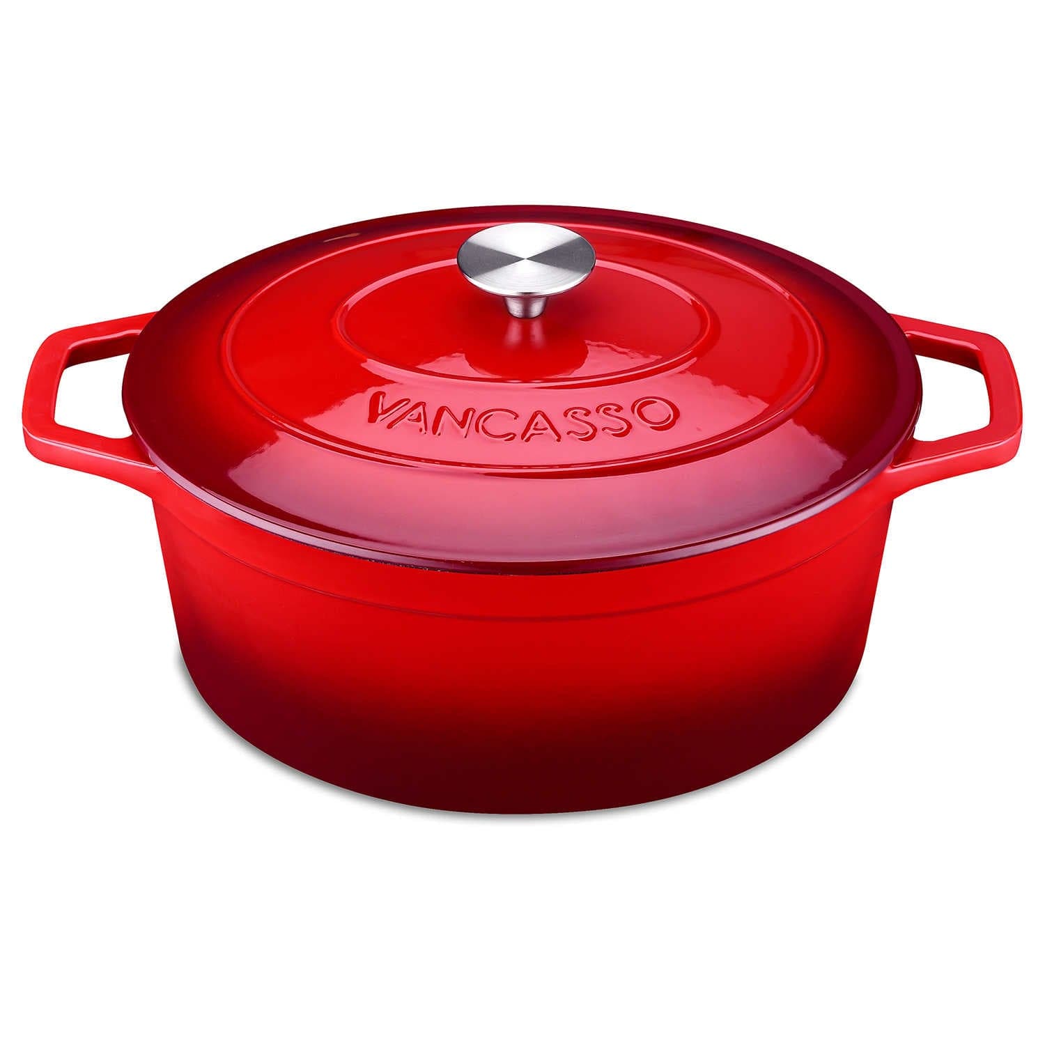 6.3QT Enameled Cast Iron Oval Dutch Oven