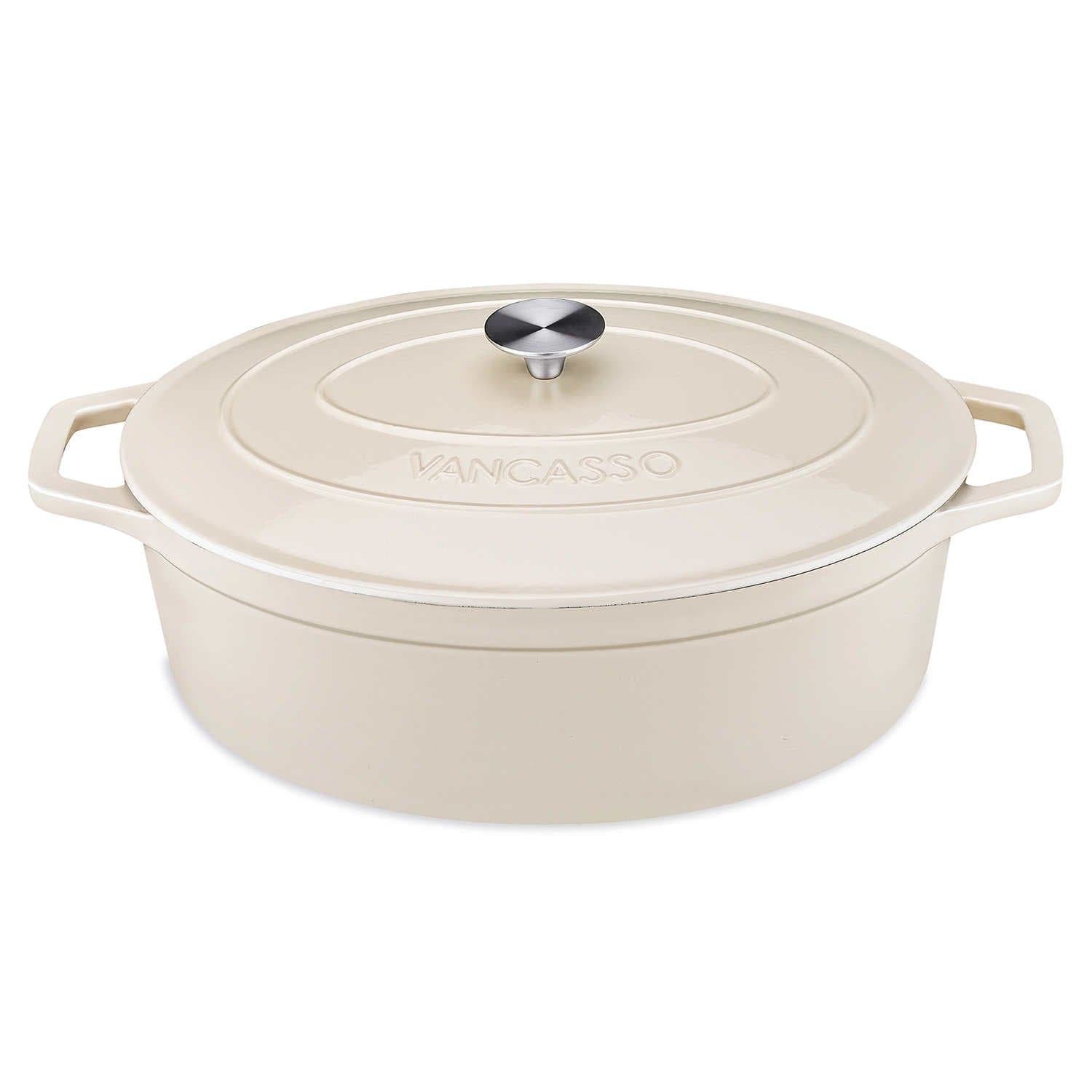 9.3QT Enameled Cast Iron Oval Dutch Oven