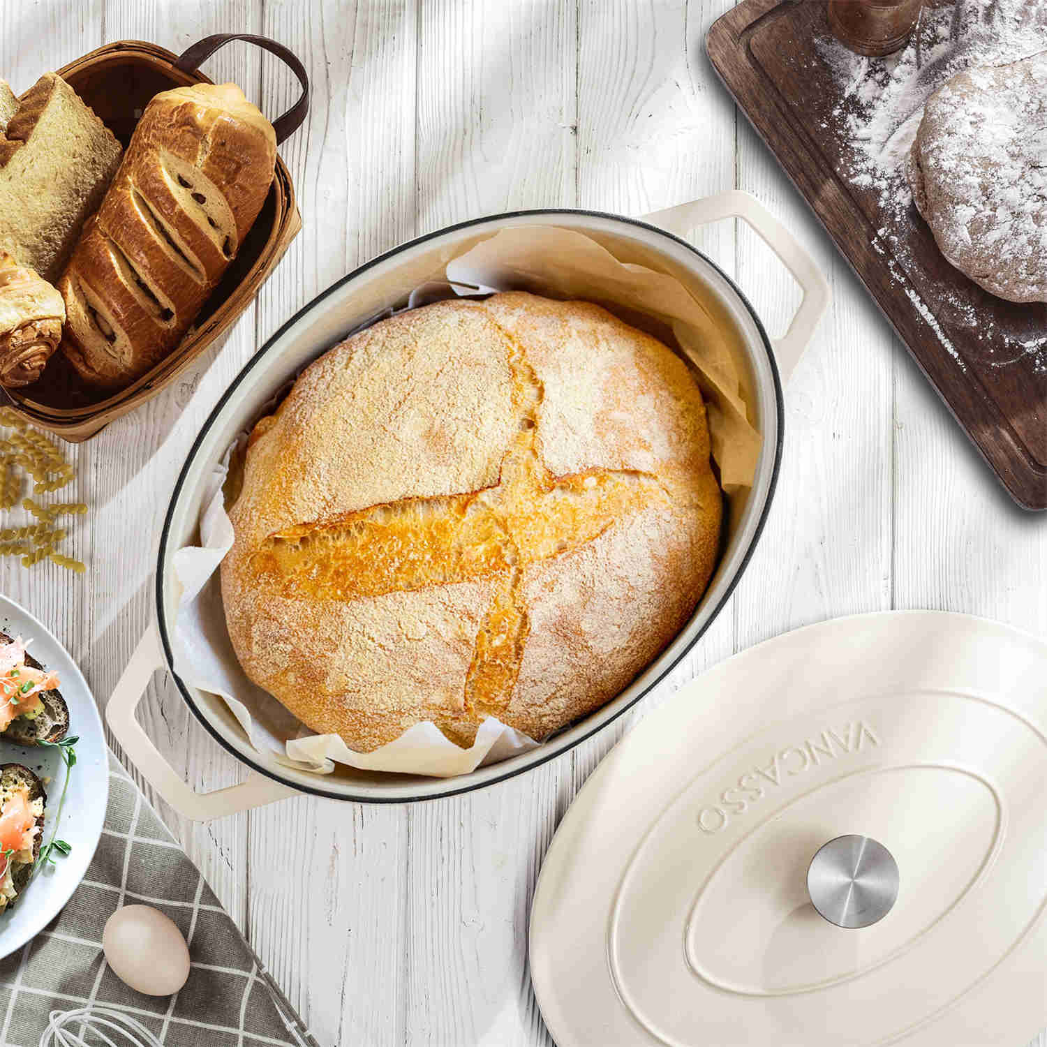 9.3QT Enameled Cast Iron Oval Dutch Oven