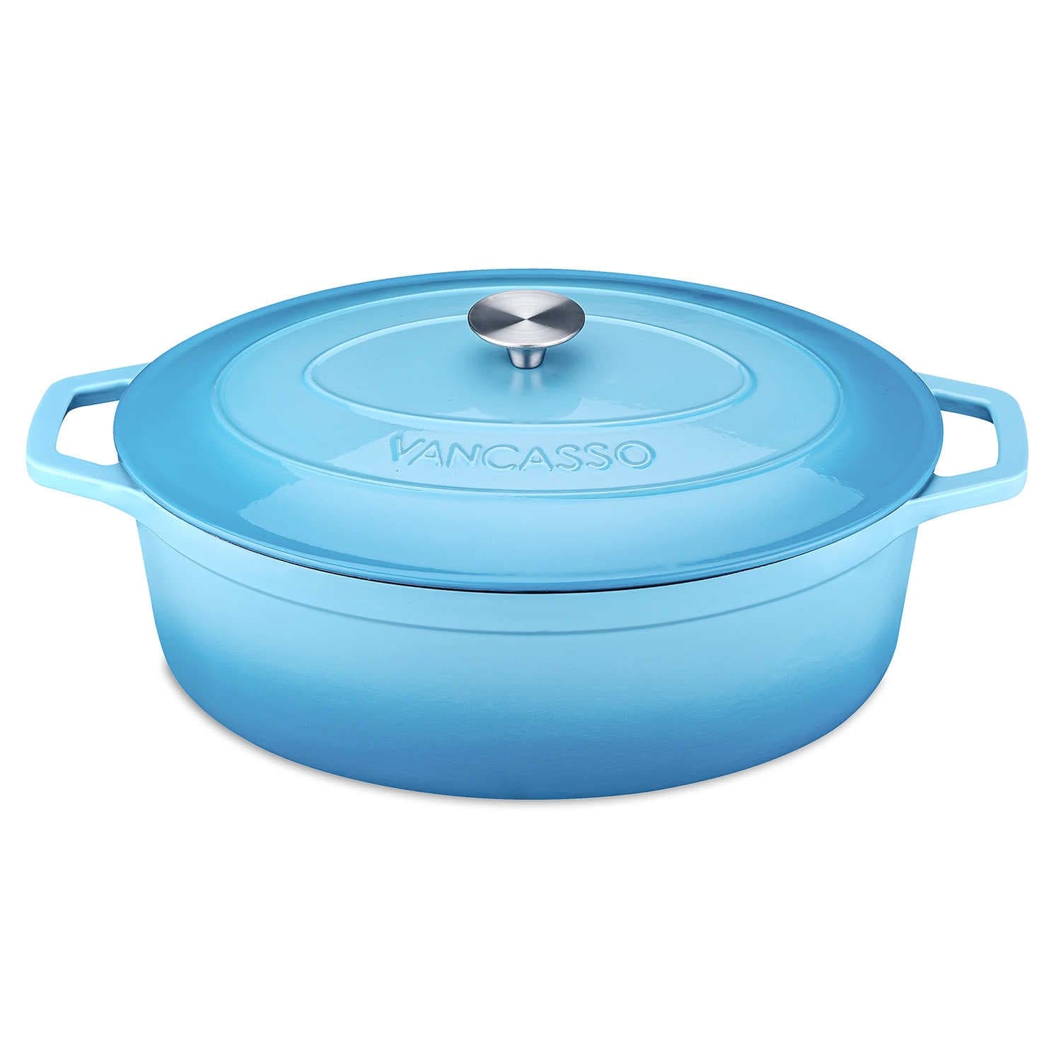 9.3QT Enameled Cast Iron Oval Dutch Oven
