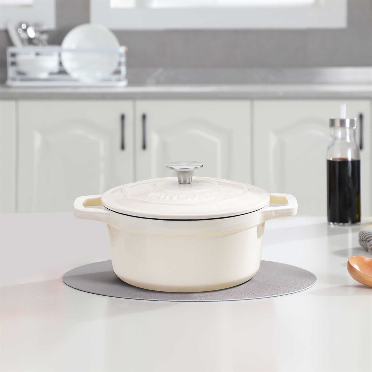 2QT Enameled Cast Iron Round Dutch Oven