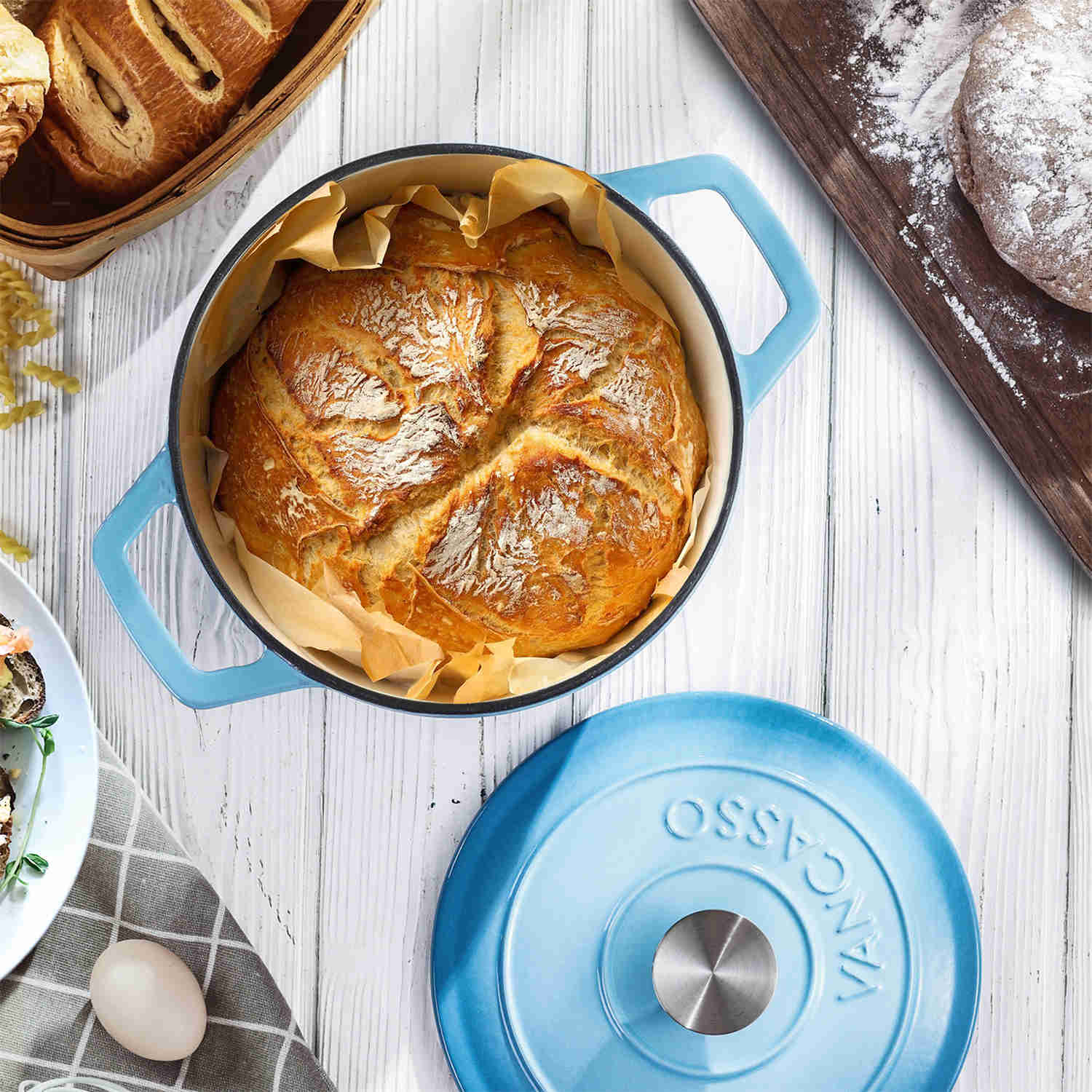 6QT Enameled Cast Iron Round Dutch Oven