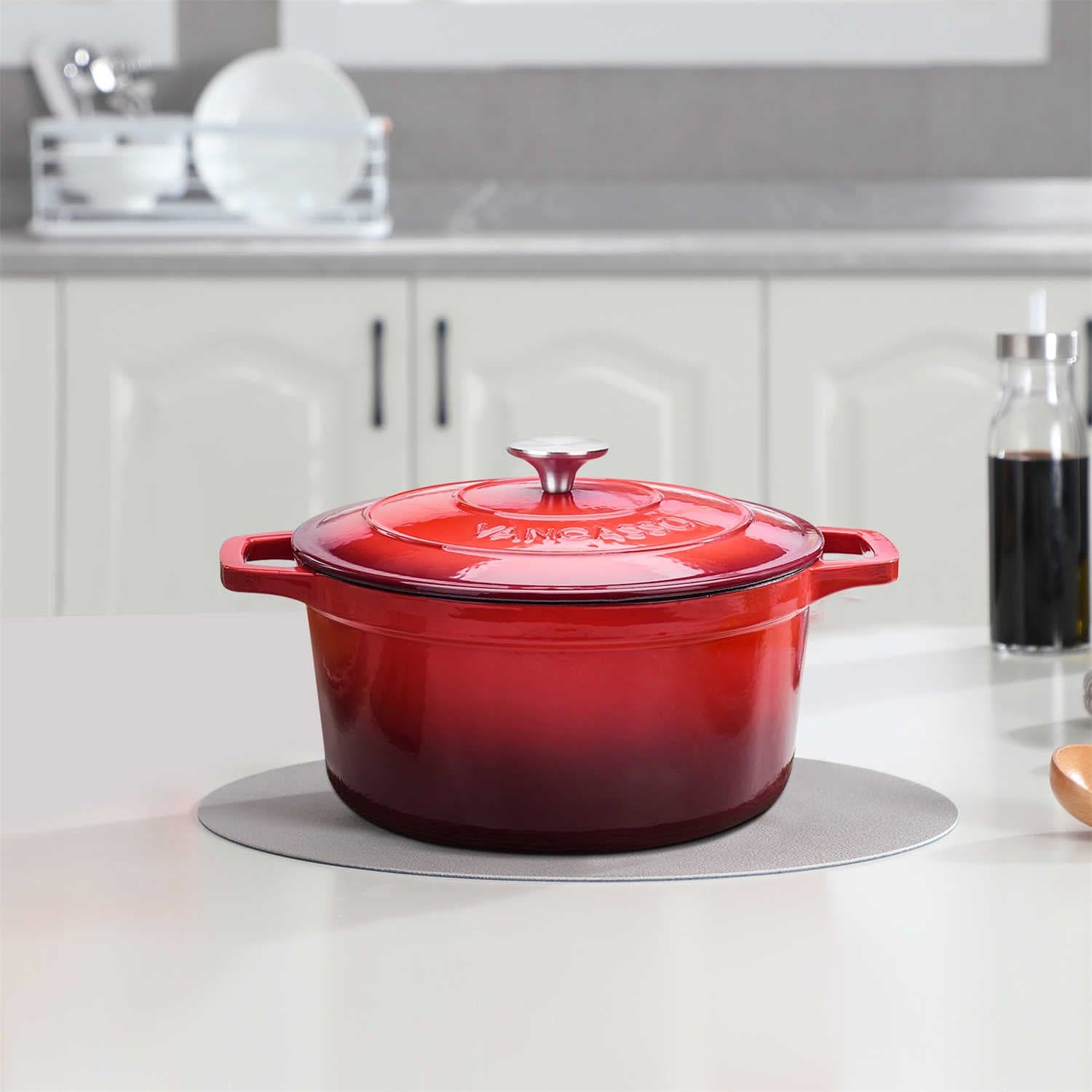 6QT Enameled Cast Iron Round Dutch Oven