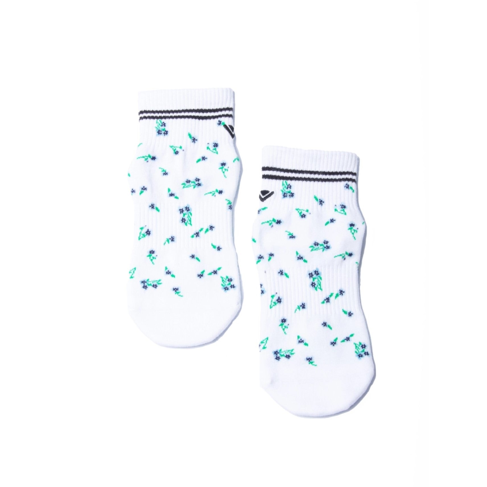 Classic Ankle Grip Socks - Blue Flower (Barre / Pilates)