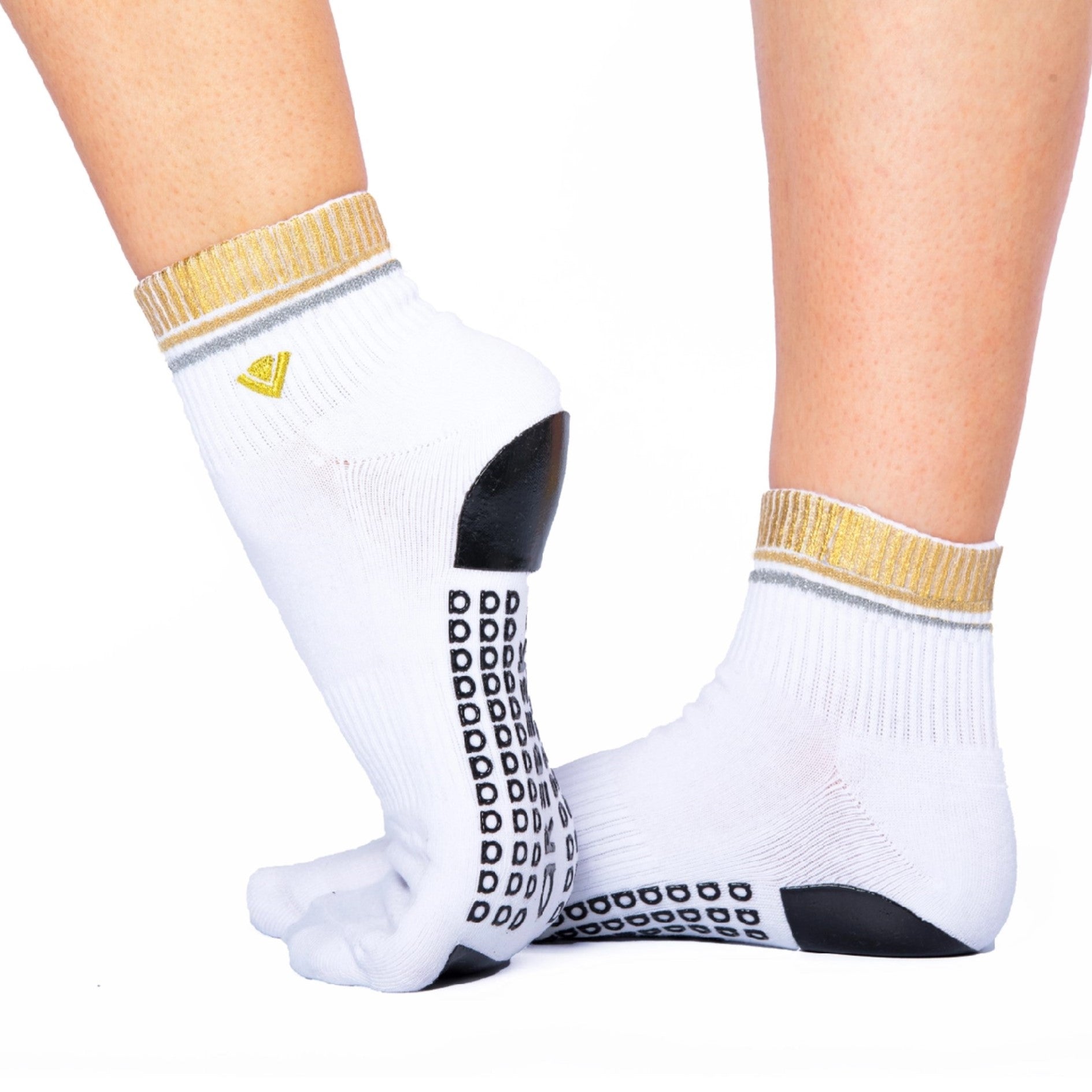 Classic Ankle Grip Socks - Metallic Barre / Pilates)
