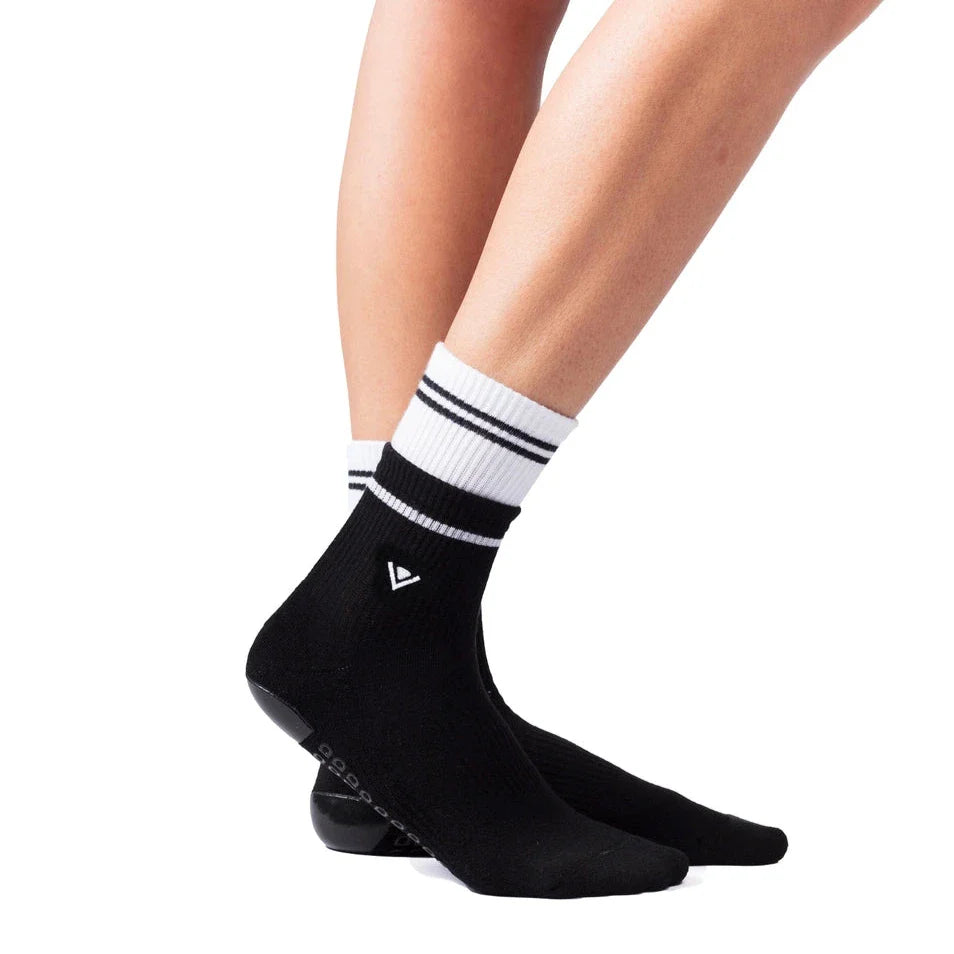 Double Decker Crew Grip Socks - (Barre / Pilates)