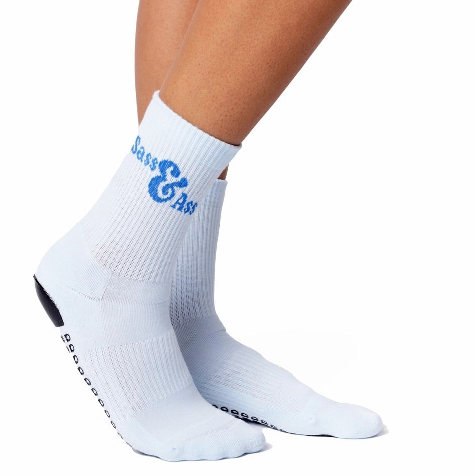 Sass Crew Grip Socks - (Barre / Pilates)