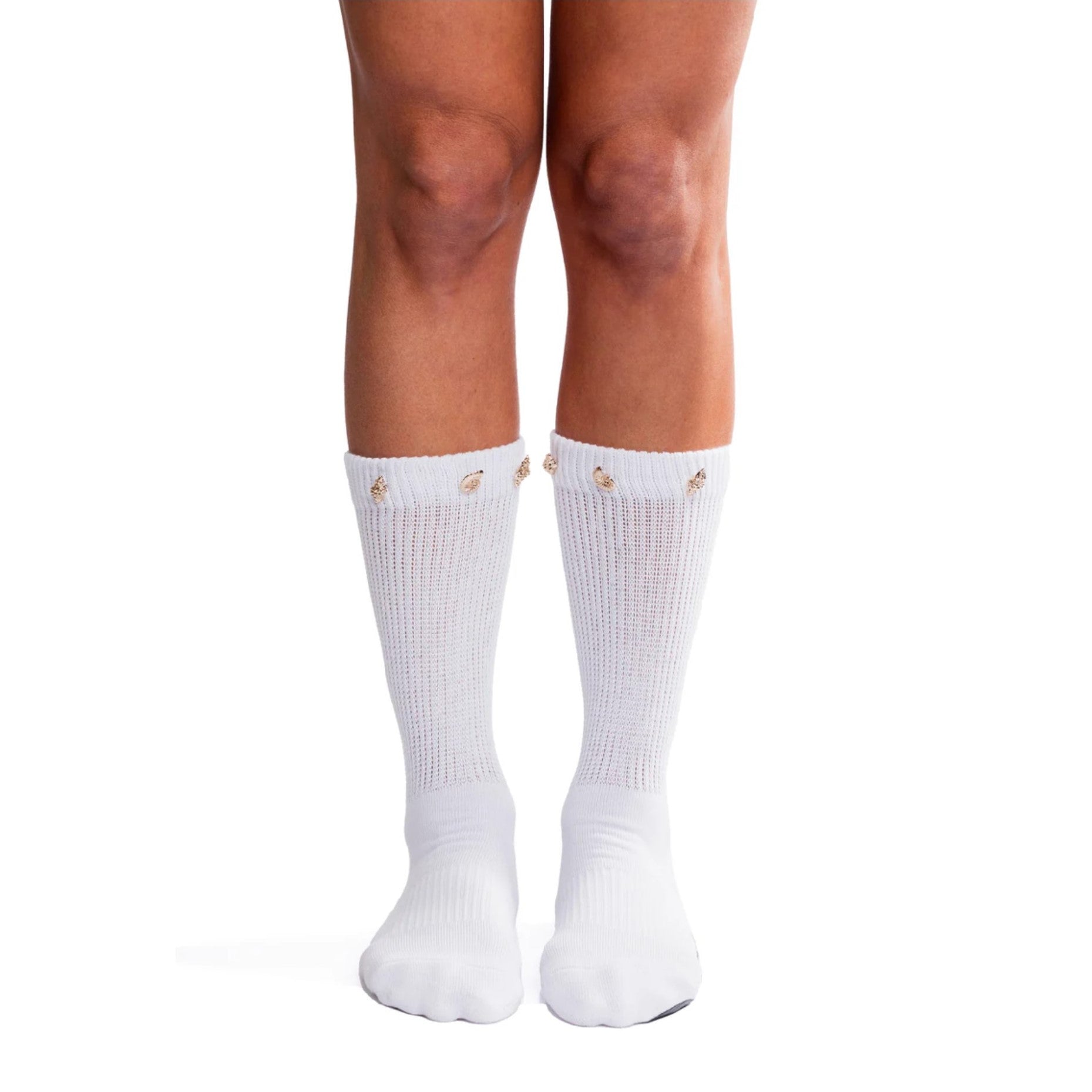 Seashell - Crew Grip Socks (Barre / Pilates)