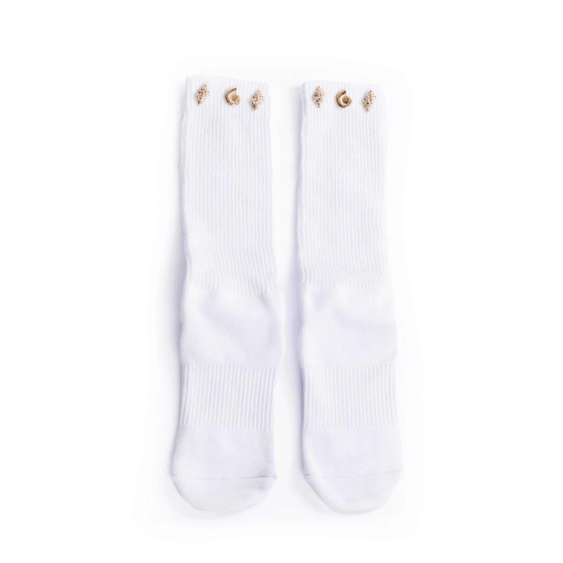 Seashell - Crew Grip Socks (Barre / Pilates)