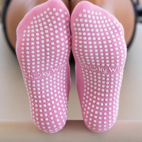 Pink Crew Grip Socks (Barre / Pilates)