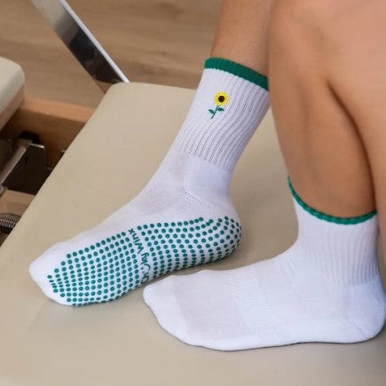 Grip Crew Socks - Sunflower (Barre / Pilates)