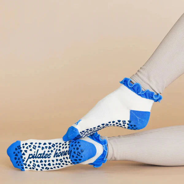 Ciao Bella Ruffle Ankle Crew - Crew Grip Sock (Barre / Pilates)