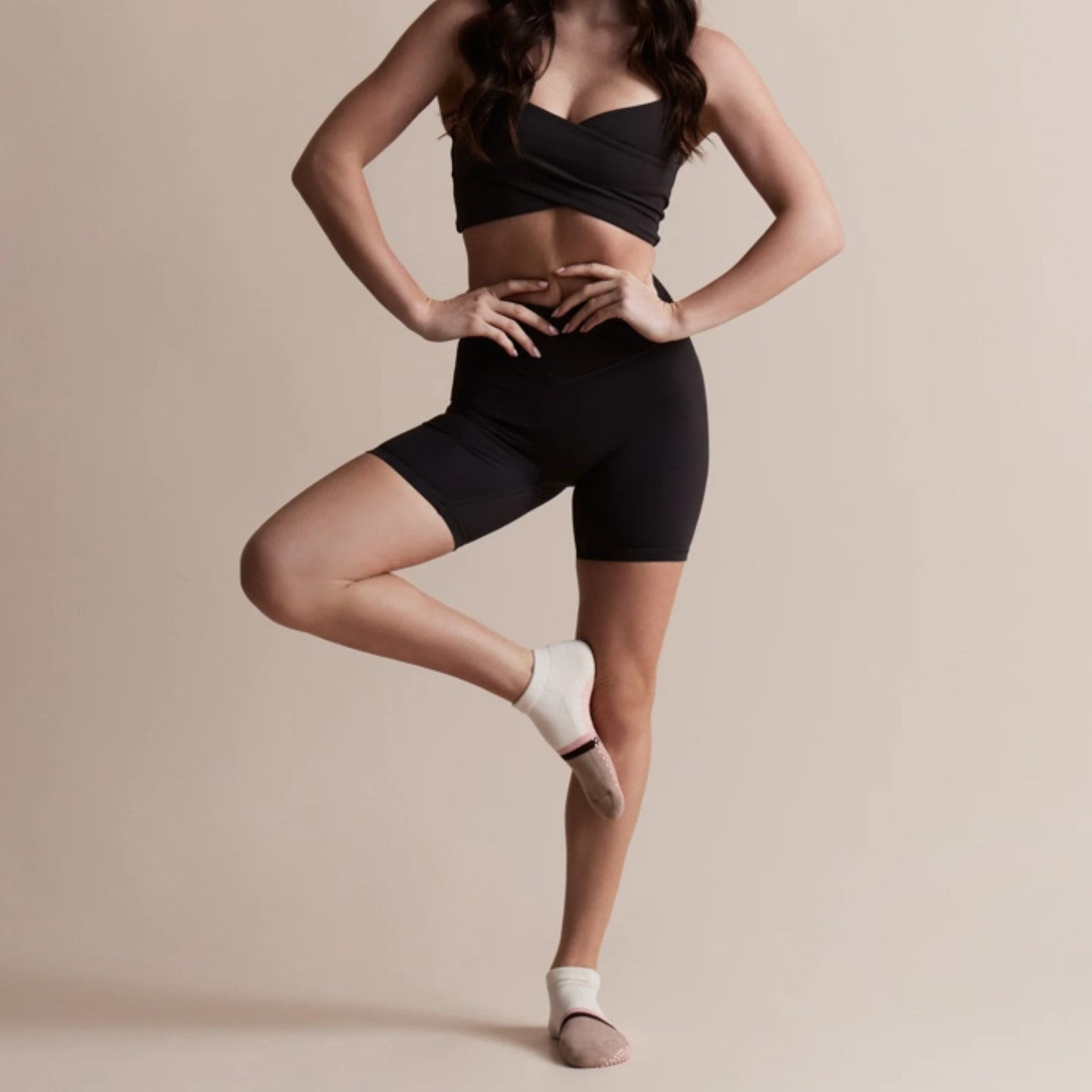 Classic Ankle Grip Socks -  Stripe (Barre / Pilates)