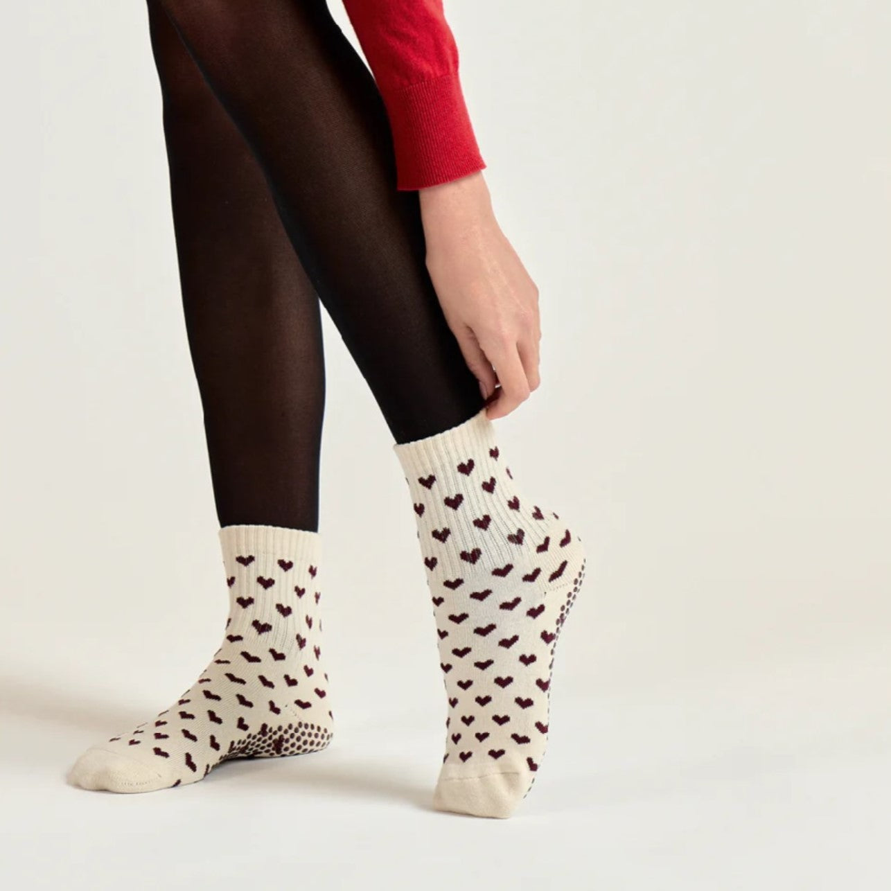 Heart Crew Grip Socks - (Barre / Pilates)