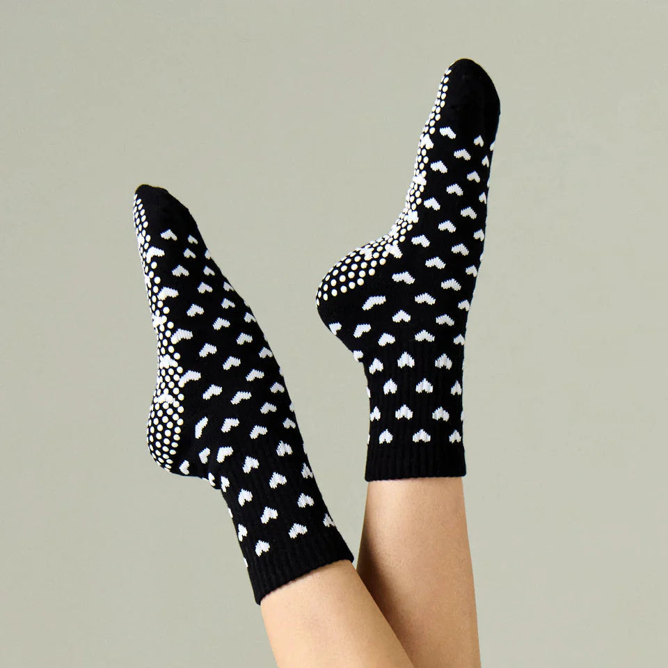 Heart Crew Grip Socks - (Barre / Pilates)