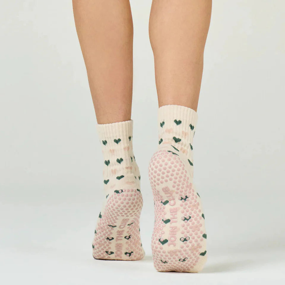 Heart Crew Grip Socks - (Barre / Pilates)