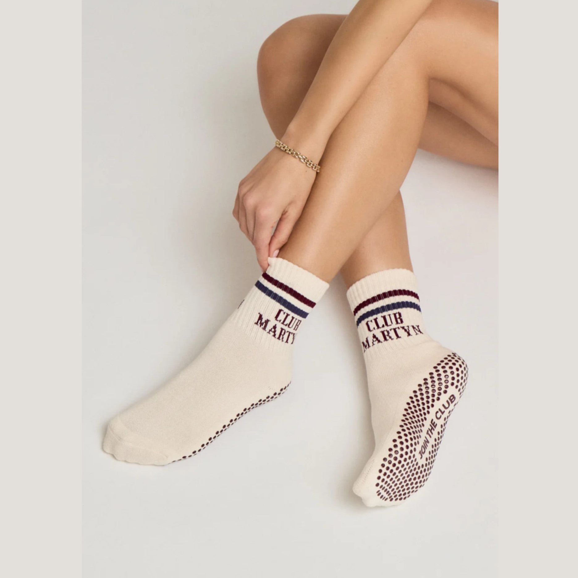 Signature Crew Grip Socks - Stripe - (Barre / Pilates)