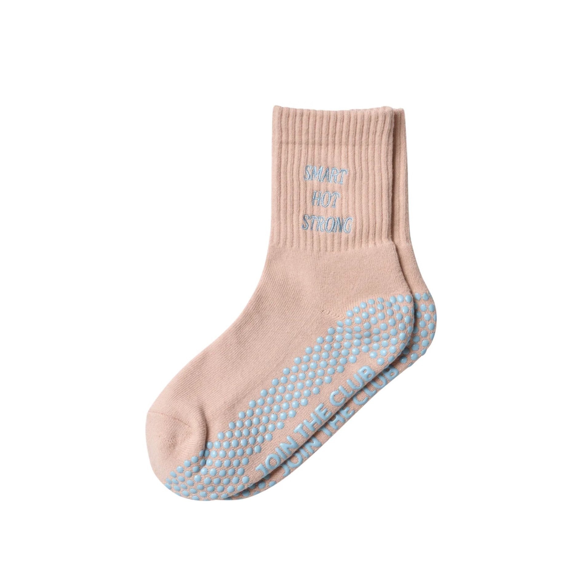 Smart Hot Strong Crew Grip Socks (Barre / Pilates)